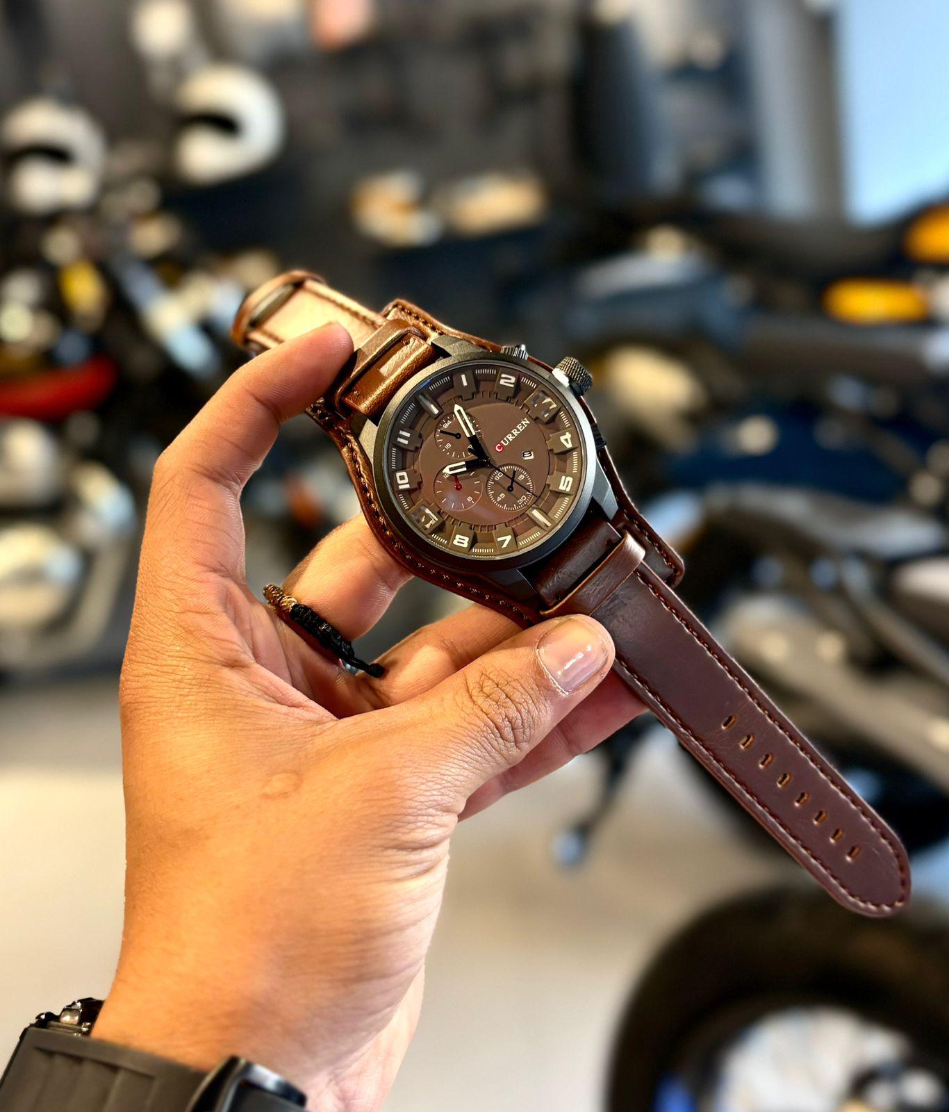 Reloj Curren 8225 pulso Cuero Hombre